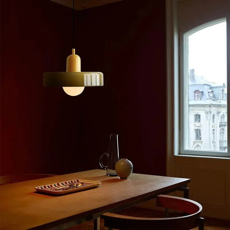 Retro-Pendelleuchte für Küche, Esszimmer und Schlafzimmer – Ø 25 cm, Kabel bis 150 cm, G9-Fassung, auch für Dachschrägen, 17 Farbkombinationen