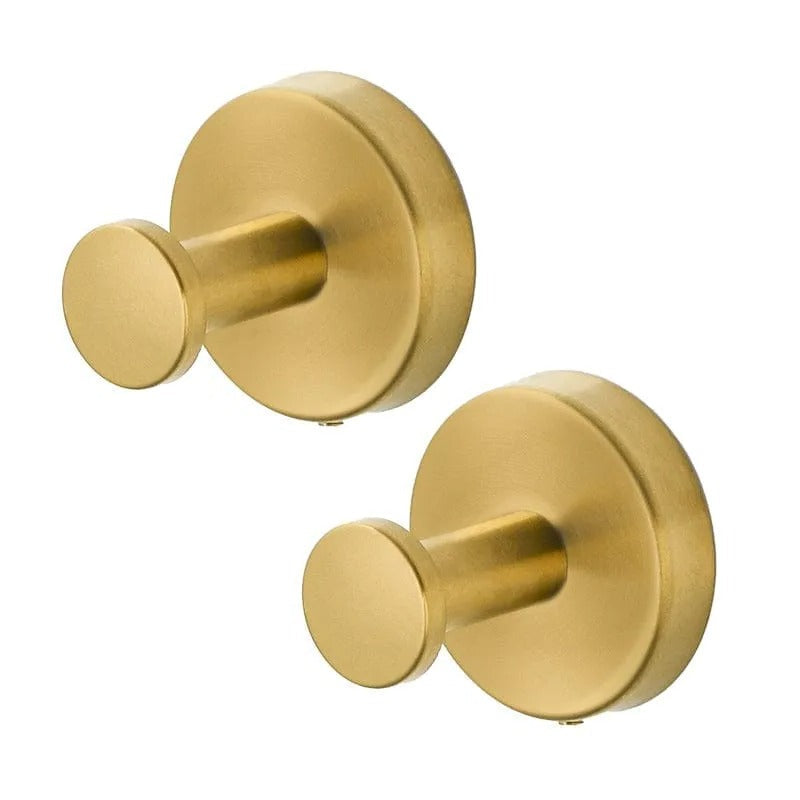 Saugnapfhaken mit Drehverschluss im 2er-Set für Bad und Küche – ohne Bohren, für Glas, Fliesen und Spiegel, Ø 5,6 cm, Gold, Schwarz, Silber