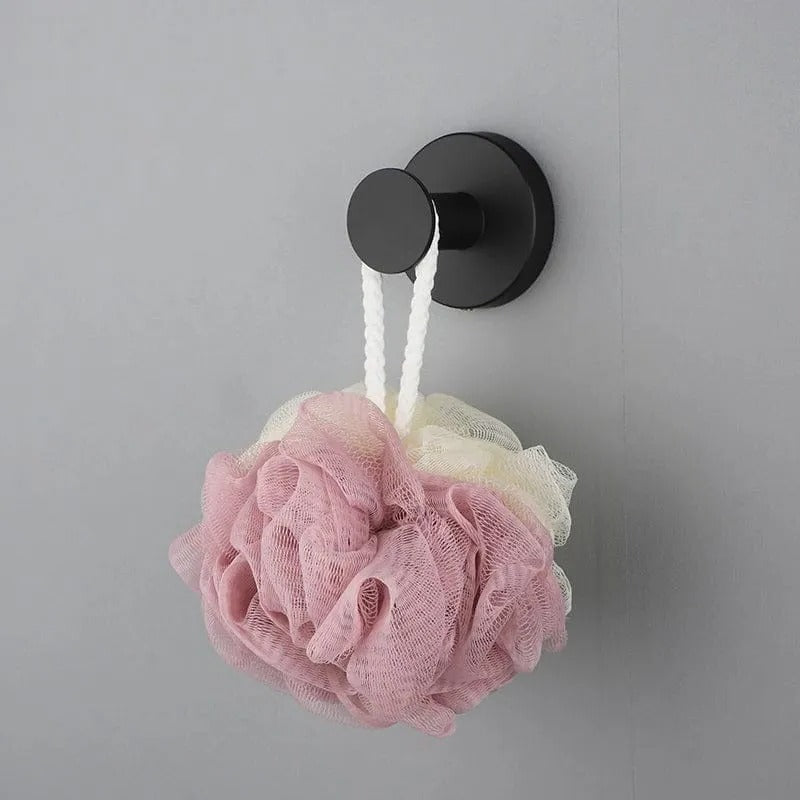 Saugnapfhaken mit Drehverschluss im 2er-Set für Bad und Küche – ohne Bohren, für Glas, Fliesen und Spiegel, Ø 5,6 cm, Gold, Schwarz, Silber