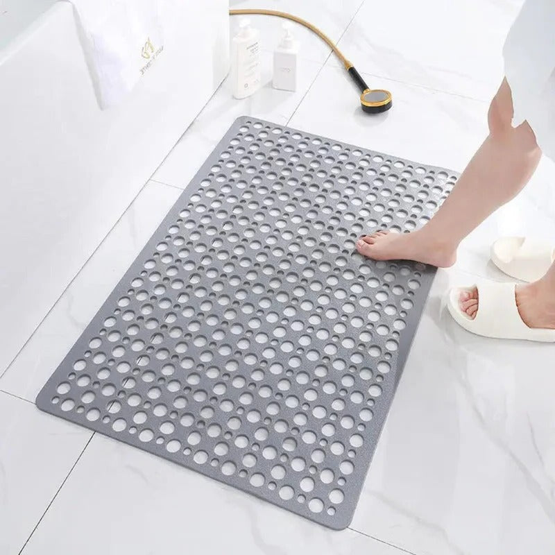 Rutschfeste Duschmatte mit Saugnäpfen und Wasserablauf für Dusche und Badezimmer – quadratisch, 50 × 50 cm, waschbar, 7 Farben