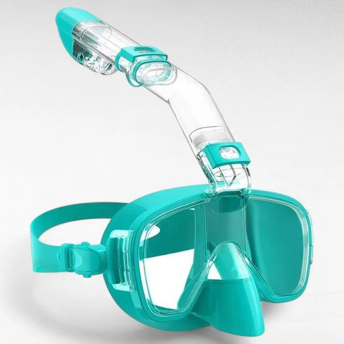 Schnorchelmaske mit Dry-Top-Schnorchel und 180°-Panoramasicht für Schnorcheln und Schwimmen – Antibeschlag, Größe S/M oder L/XL, 8 Farben