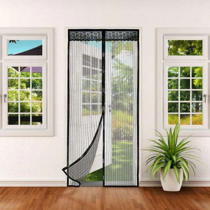 Magnetischer Fliegenvorhang für Haustür, Terrassentür und Schiebetür – 80 × 210 bis 120 × 210 cm, schließt automatisch, reißfestes Netz, 5 Größen