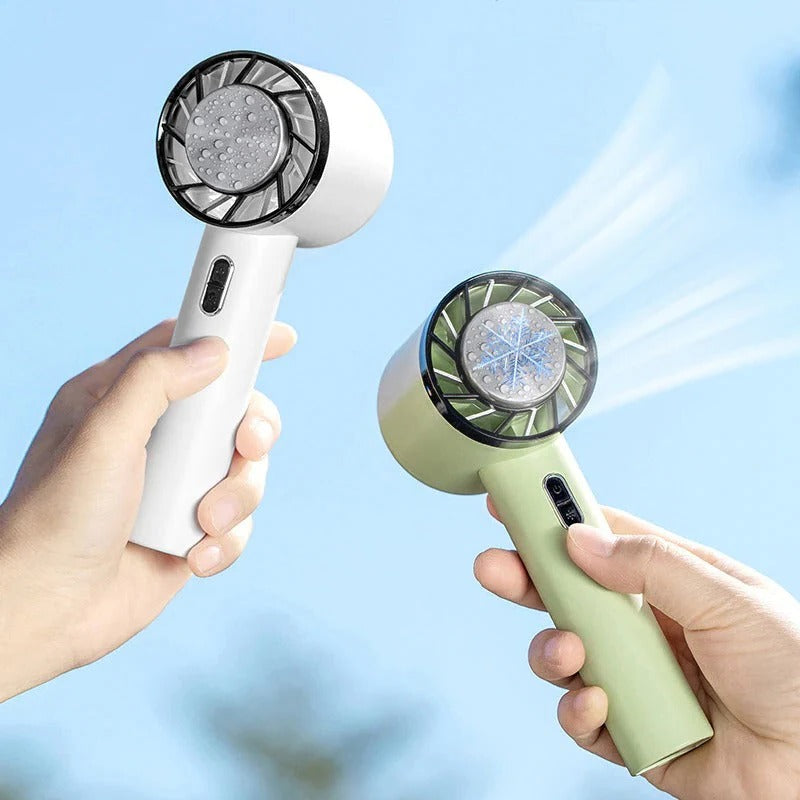 Tragbarer Akku-Ventilator mit gebündeltem Luftstrom für Büro, Zuhause und unterwegs – 3 Stufen, 2200 mAh, USB-Ladung, Grün, Grau oder Weiß