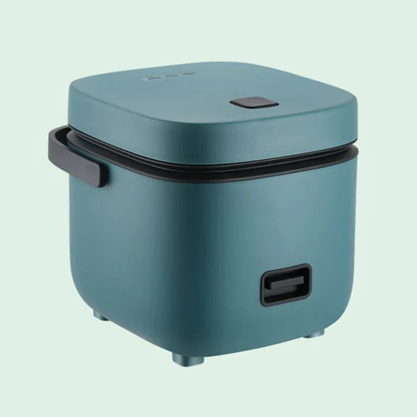 Mini-Reiskocher mit Dampfgaraufsatz für 1 bis 2 Personen, Single-Küche und Büro – ca. 1,1 l, 200 W, Warmhaltefunktion, Grün oder Braun