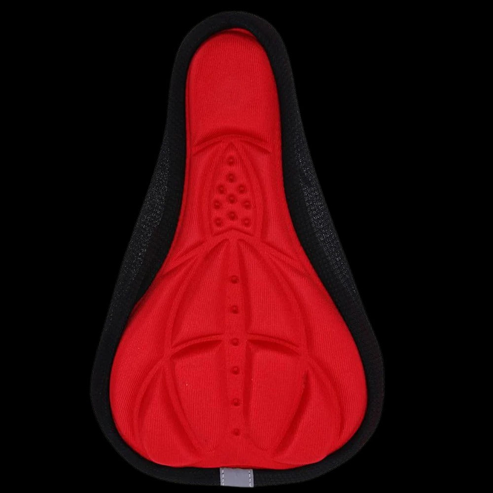 Gel-Sattelbezug fürs Fahrrad mit Schaumpolster für Radtouren und lange Strecken – ca. 27,5 × 17 cm, 3 Schichten, Kordelzug, waschbar, 4 Farben