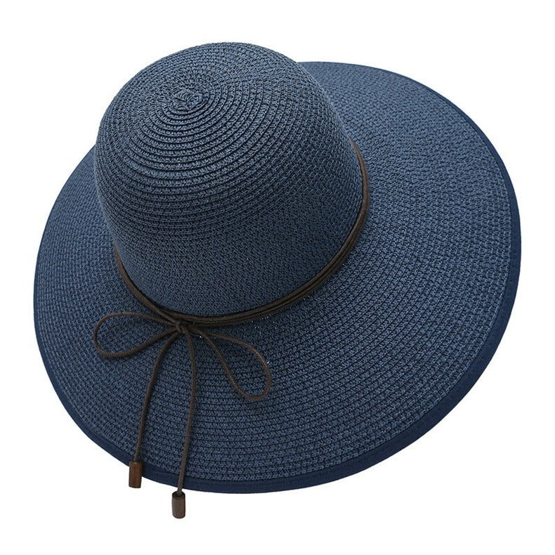 Faltbarer Sommerhut mit breiter Krempe für Strand, Reise und Garten – größenverstellbar, leicht, atmungsaktiv, in Weiß, Beige, Blau oder Rosa