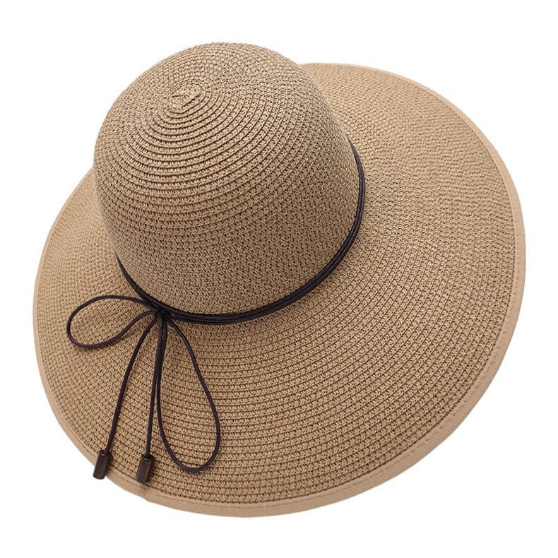 Faltbarer Sommerhut mit breiter Krempe für Strand, Reise und Garten – größenverstellbar, leicht, atmungsaktiv, in Weiß, Beige, Blau oder Rosa