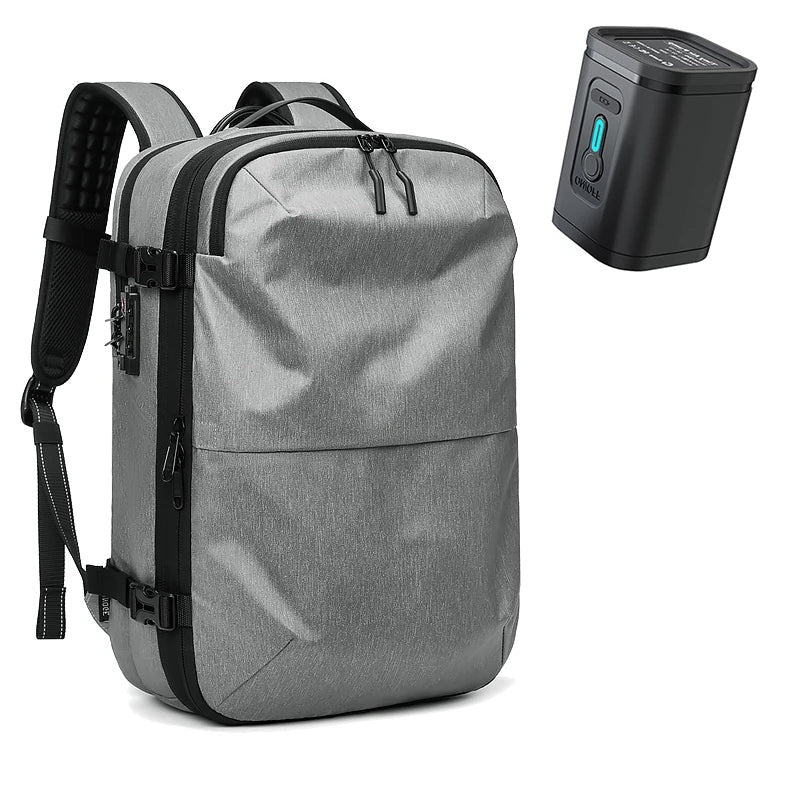 Reiserucksack mit Kompressionsfächern und verdeckten Reißverschlüssen für Flugreisen und Pendeln – abschließbar, wetterfest, mit USB-Kabel, 4 Farben