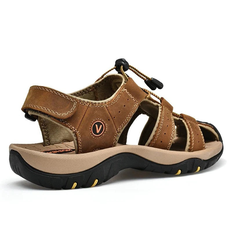 Herren-Trekkingsandalen mit Schnellschnürung und Zehenkappe für Sommer, Freizeit und Outdoor – rutschfeste Gummisohle, US 5 bis 11, 5 Farben