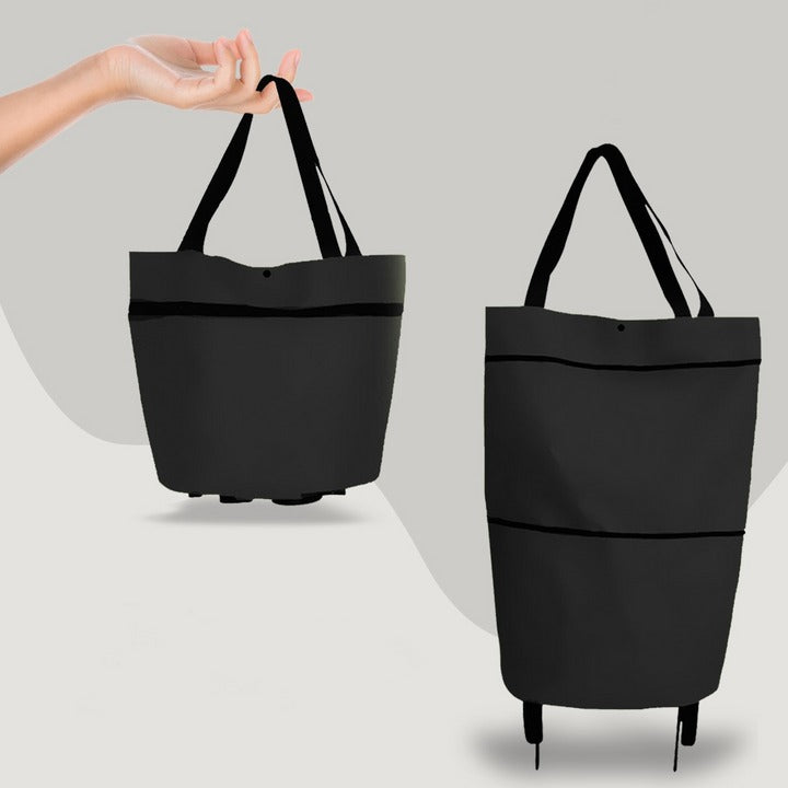 Faltbare Einkaufstasche mit Rollen als 2-in-1-Trolley für Einkauf, Wäsche und Reisen – geräumig, platzsparend verstaubar, in 6 Farben