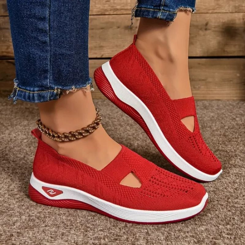 Leichte Damen-Sneaker mit Mesh-Obermaterial für Alltag und Reisen – gepolsterte Innensohle, ca. 4 cm Absatz, US-Größen 6 bis 11,5, 8 Farben