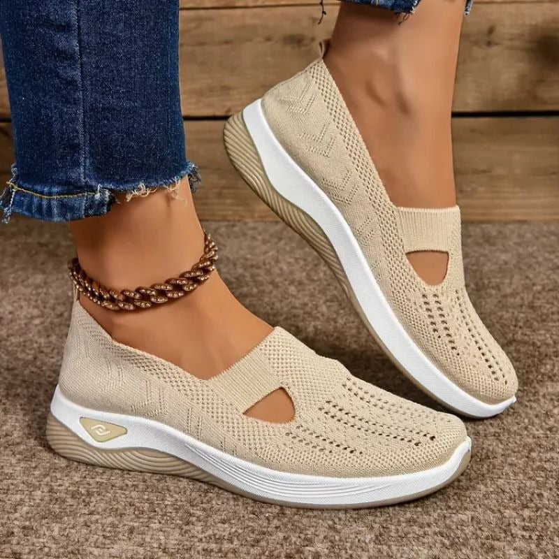 Leichte Damen-Sneaker mit Mesh-Obermaterial für Alltag und Reisen – gepolsterte Innensohle, ca. 4 cm Absatz, US-Größen 6 bis 11,5, 8 Farben