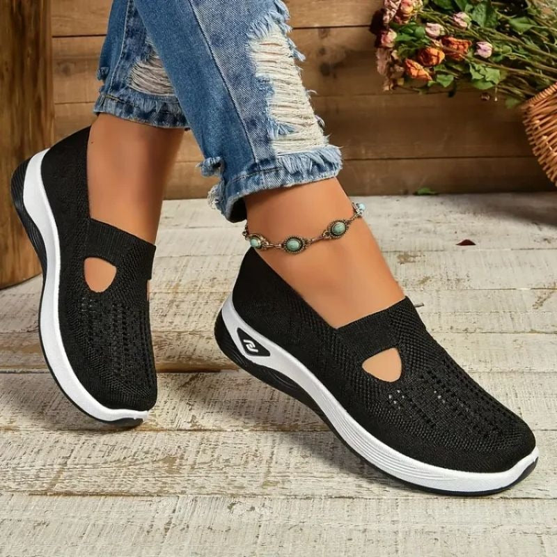 Leichte Damen-Sneaker mit Mesh-Obermaterial für Alltag und Reisen – gepolsterte Innensohle, ca. 4 cm Absatz, US-Größen 6 bis 11,5, 8 Farben
