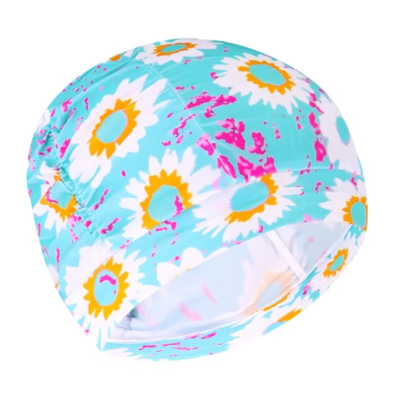 Dehnbare Badekappe im Turban-Stil für Damen und Mädchen mit langen Haaren – ca. 54 × 15 cm, gedrehte Front, schnell trocknend, 15 Farben und Muster