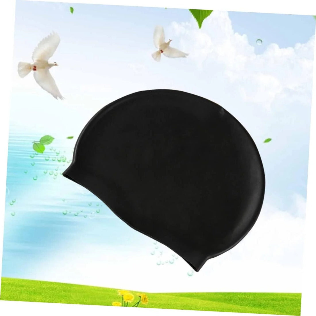 Dehnbare Badekappe im Turban-Stil für Damen und Mädchen mit langen Haaren – ca. 54 × 15 cm, gedrehte Front, schnell trocknend, 15 Farben und Muster