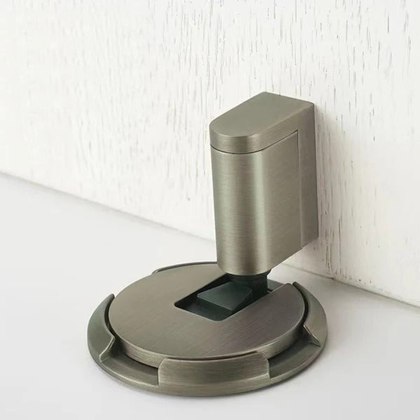 Verstellbarer Türstopper aus Zinklegierung zum Kleben oder Schrauben für Innen- und Außentüren – für Bodenspalt bis 2,5 cm, arretierbar, 6 Farben