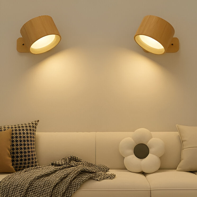 Akku-Wandleuchte mit 360° drehbarem Magnetkugelgelenk für Schlafzimmer, Flur und Arbeitsplatz – 3 Lichtfarben, Touch, USB-C, ohne Bohren