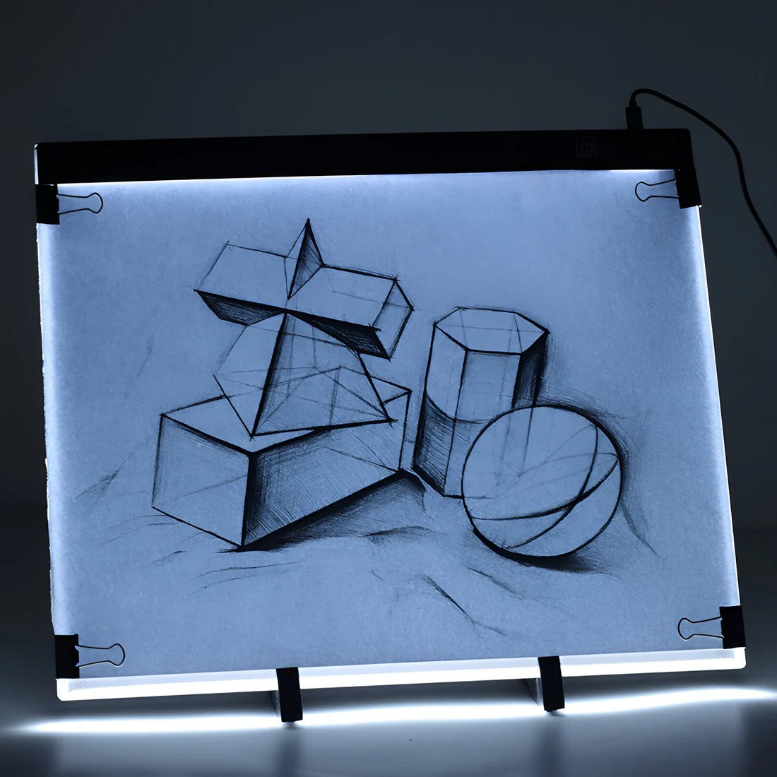 LED-Leuchtplatte A4 zum Abpausen für Zeichnen, Kalligrafie und Handarbeit – 29,7 × 21 cm, 3 Helligkeitsstufen, USB, flimmerfrei
