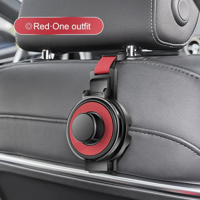 Kopfstützen-Haken fürs Auto als Taschenhaken, Becherhalter und Handyhalter – 3-in-1, bis 15 kg, 1 oder 2 Stück, in 5 Farben