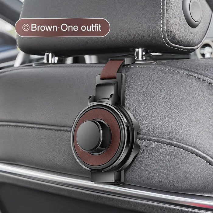Kopfstützen-Haken fürs Auto als Taschenhaken, Becherhalter und Handyhalter – 3-in-1, bis 15 kg, 1 oder 2 Stück, in 5 Farben