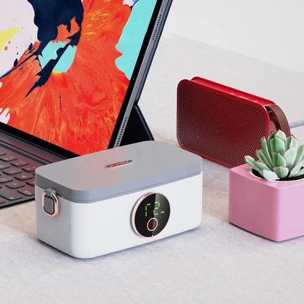 Kabellose beheizbare Lunchbox mit Akku für Büro, Pendeln und Picknick – 16.000 mAh, 5 Heizstufen, bis 5 Stunden warm