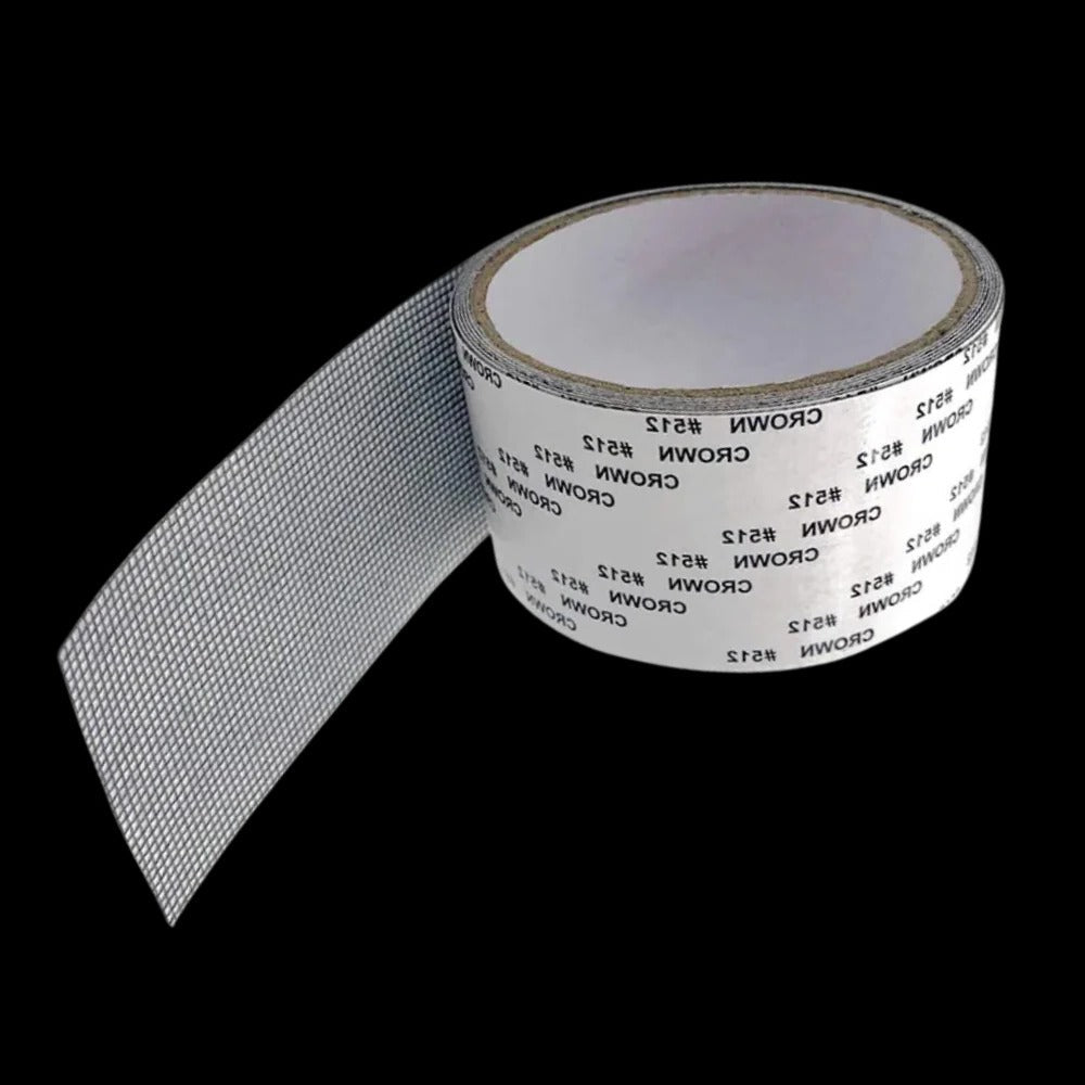 Selbstklebendes Reparaturband für Fliegengitter, Netze und Zeltstoff drinnen und draußen – 200 × 5 cm, Glasfaser, wasserfest, 3 Farben