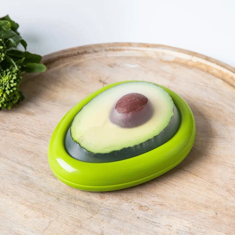 Frischhalter für angeschnittenes Obst und Gemüse im Kühlschrank – Aufbewahrungsdose für halbe Zwiebel, Tomate, Avocado oder Zitrone, 4 Formen