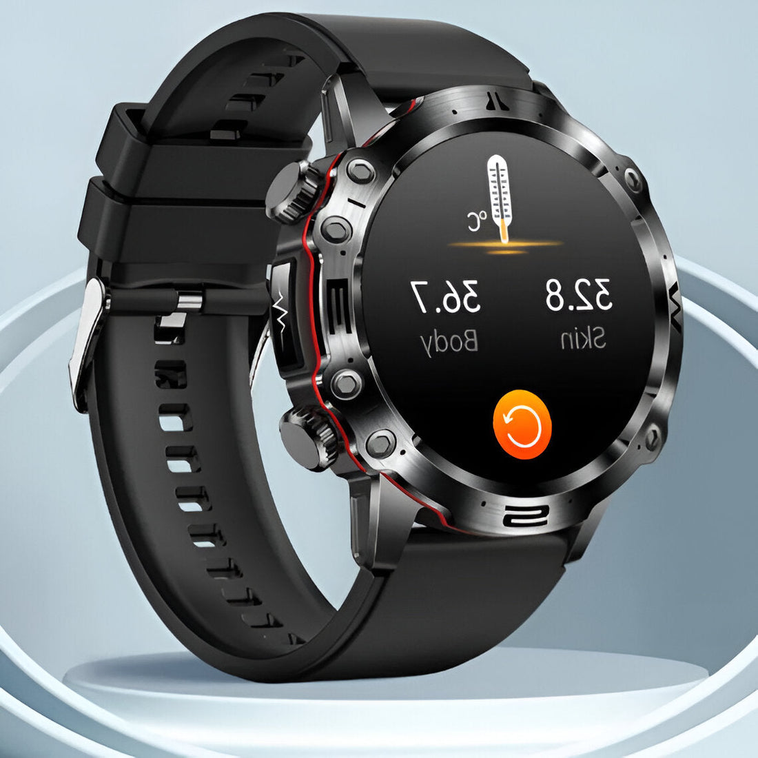 Multifunktionale Smartwatch für Alltag, Sport und Freizeit – Uhr mit Wellness-Funktionen, 5 Ausführungen von Schwarz bis Rot