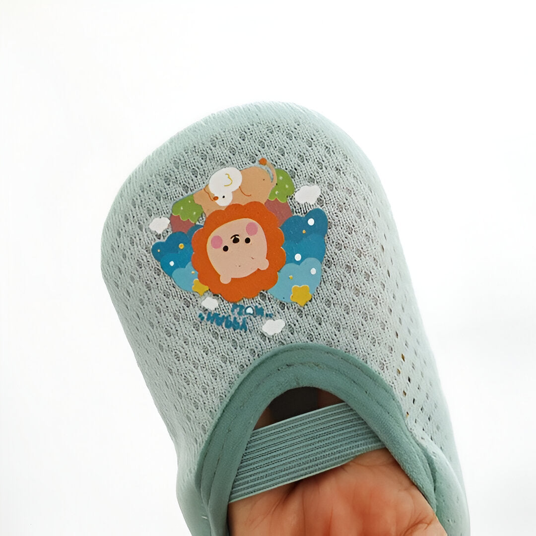 Rutschfeste Babyschuhe mit Cartoon-Tiermotiv für die ersten Schritte drinnen – Lauflernschuhe in S bis XL, 7 Motive