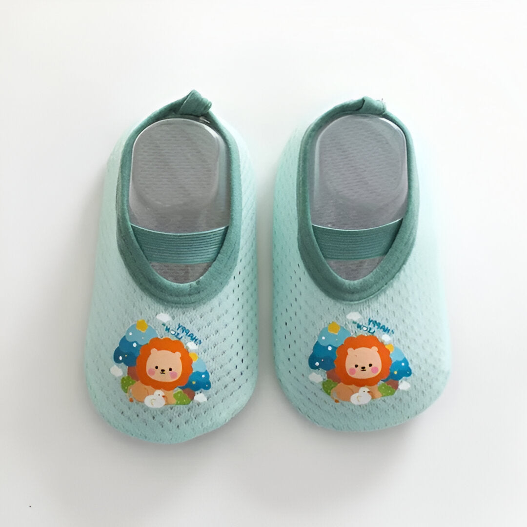 Rutschfeste Babyschuhe mit Cartoon-Tiermotiv für die ersten Schritte drinnen – Lauflernschuhe in S bis XL, 7 Motive
