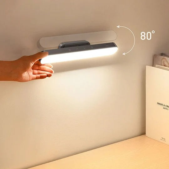Magnetische Akku-Schreibtischlampe für Schreibtisch, Homeoffice und Esstisch – kabellose Leuchte mit Magnetbefestigung