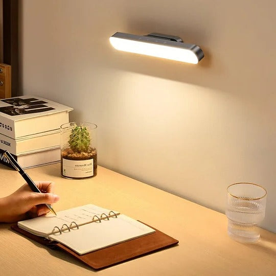 Magnetische Akku-Schreibtischlampe für Schreibtisch, Homeoffice und Esstisch – kabellose Leuchte mit Magnetbefestigung