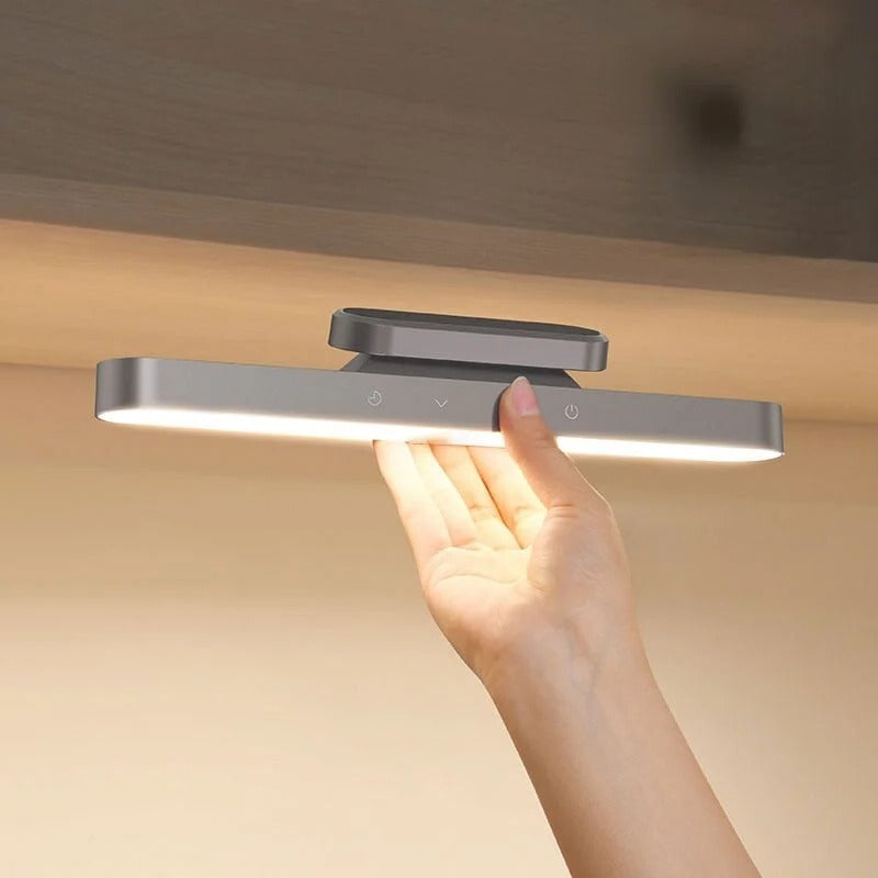 Magnetische Akku-Schreibtischlampe für Schreibtisch, Homeoffice und Esstisch – kabellose Leuchte mit Magnetbefestigung