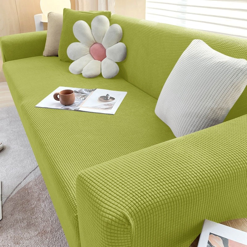 Elastischer Sofabezug als Schutzhülle für Sofa und Couch im Wohnzimmer – dehnbar, zum Überziehen, maschinenwaschbar, in 10 Farben