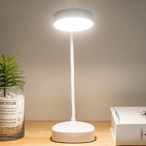 LED-Leselampe mit Touchsteuerung und flexiblem Schwanenhals für Nachttisch und Schreibtisch – dimmbar, USB-betrieben, ca. 34 cm hoch, Weiß