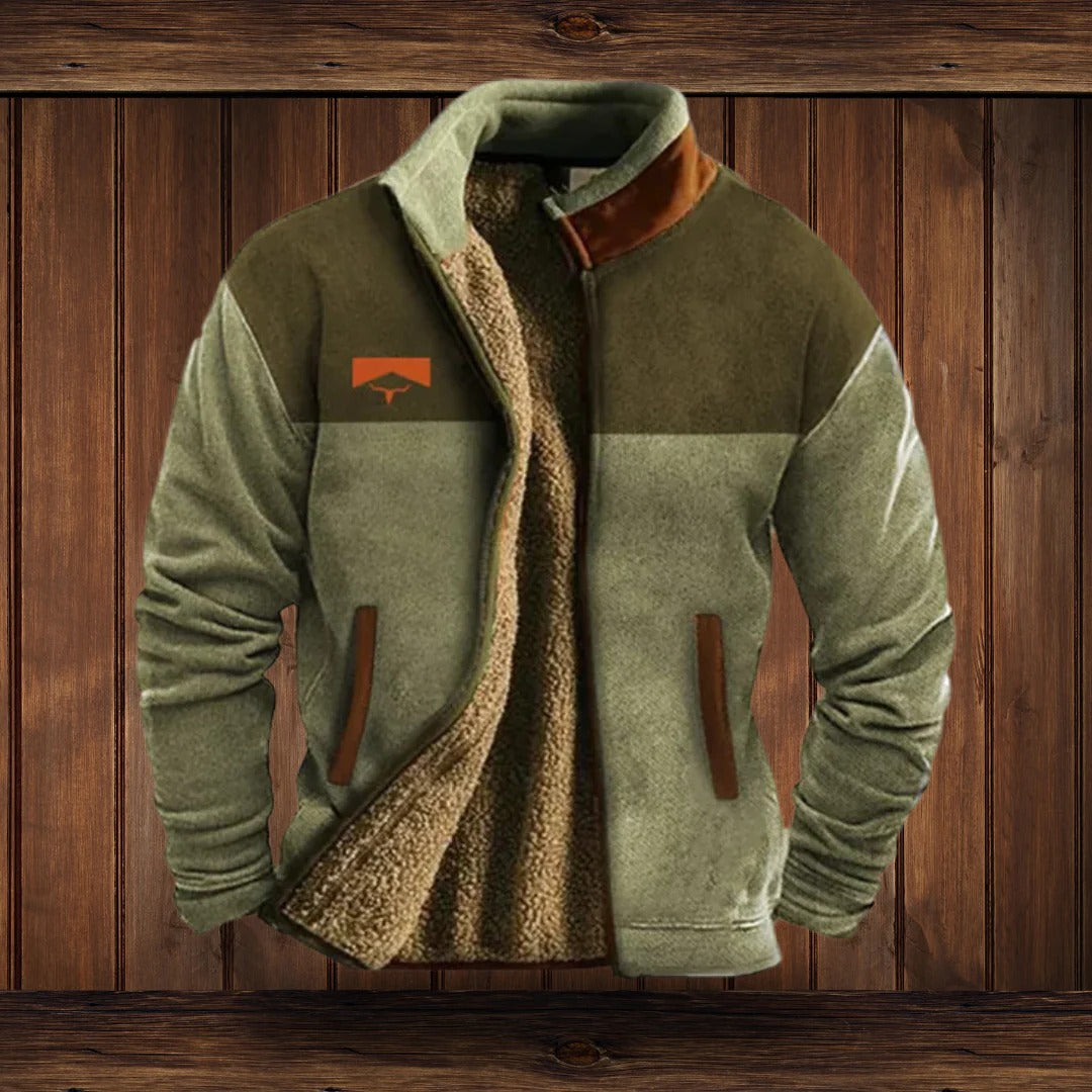 Herren-Fleecejacke mit hohem Kragen und Reißverschluss für Freizeit und Outdoor im Herbst und Winter – mit Taschen, S bis 5XL, 6 Ausführungen