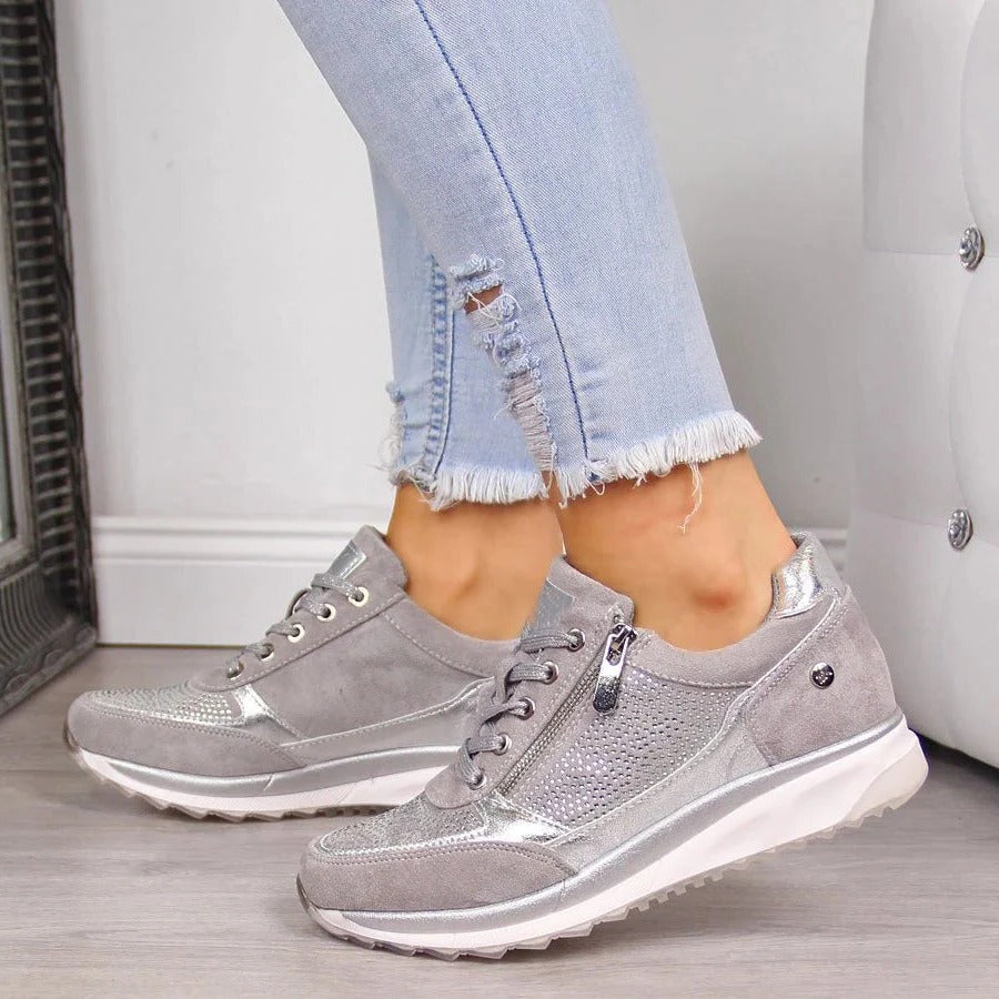 Bequeme Freizeitschuhe mit lässigem Design für Besorgungen und Treffen mit Freunden – Größen 3,5 bis 9,5, Grau, Blau, Grün oder Beige
