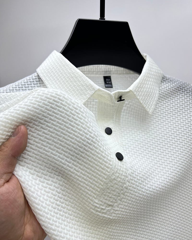 Herren-Poloshirt mit Mesh-Struktur für Sport, Freizeit und Meetings – kurzarm, atmungsaktiv, S bis 3XL, in 6 Farben von Weiß bis Schwarz
