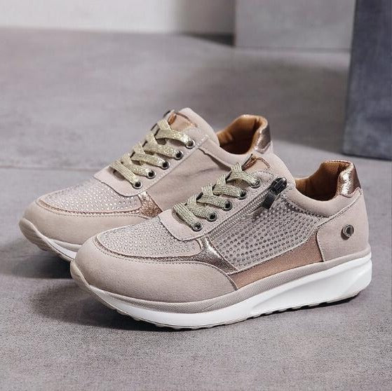 Bequeme Freizeitschuhe mit lässigem Design für Besorgungen und Treffen mit Freunden – Größen 3,5 bis 9,5, Grau, Blau, Grün oder Beige