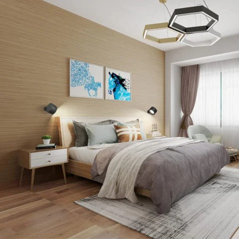 Kabellose LED-Wandleuchte mit Touchsteuerung zum Aufkleben für Schlafzimmer, Flur und Arbeitszimmer – 3 Lichtfarben, dimmbar, Akku, Schwarz oder Weiß