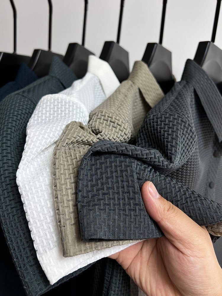 Herren-Poloshirt mit Mesh-Struktur für Sport, Freizeit und Meetings – kurzarm, atmungsaktiv, S bis 3XL, in 6 Farben von Weiß bis Schwarz