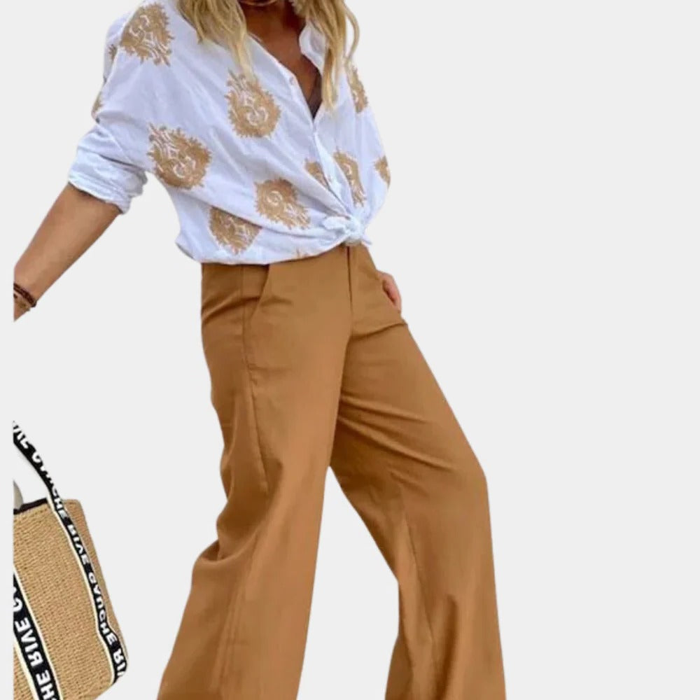 Langarm-Bluse mit Print für Damen für Alltag und schicke Anlässe – weicher, atmungsaktiver Stoff, zu Rock oder Jeans, S bis 3XL, 3 Farben