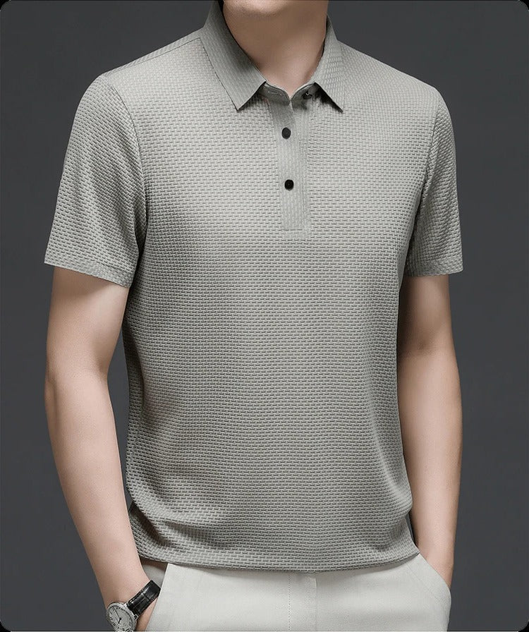 Herren-Poloshirt mit Mesh-Struktur für Sport, Freizeit und Meetings – kurzarm, atmungsaktiv, S bis 3XL, in 6 Farben von Weiß bis Schwarz