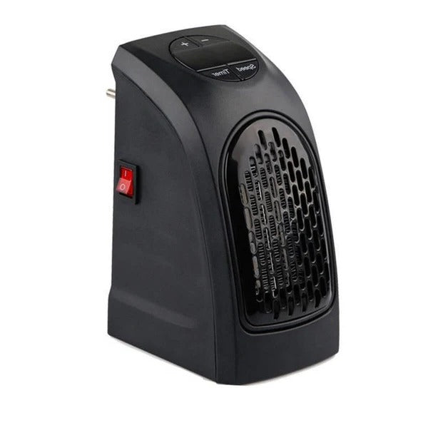 Kompaktes Steckdosen-Heizgerät mit Digitalanzeige, Timer und Fernbedienung für kleine Räume – 400 W, einstellbar 15–32 °C, 2 Heizprogramme