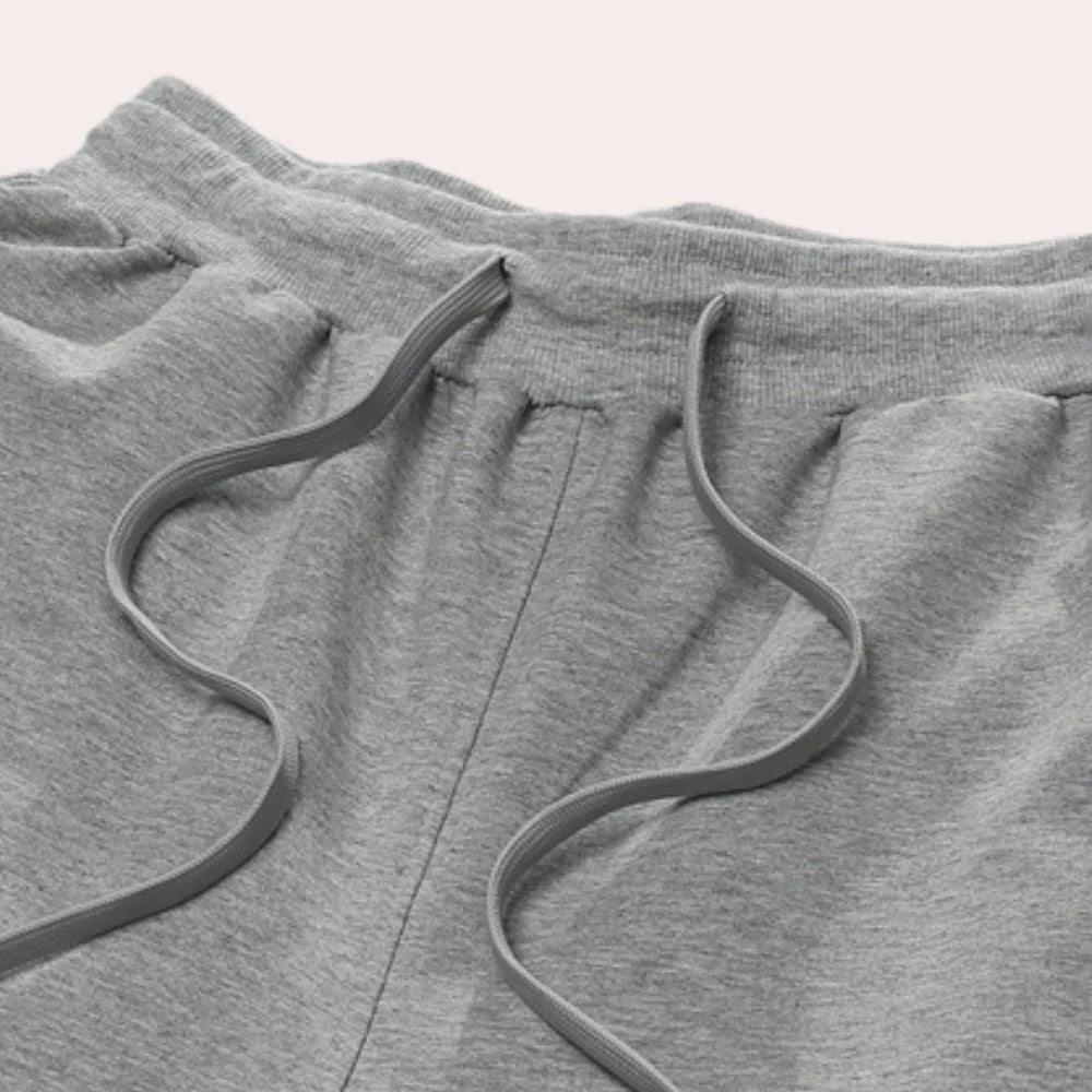 Jogginghose für Herren aus 90 % Baumwolle mit geradem Bein für Freizeit und Sport – Gummibund mit Kordelzug, Seitentaschen, M bis 3XL, 4 Farben