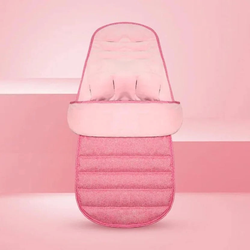 Universal-Fußsack für den Kinderwagen für Herbst und Winter – warm gefüttert, passt auf Kinderwagen und Buggy, Grau, Schwarz oder Rosa