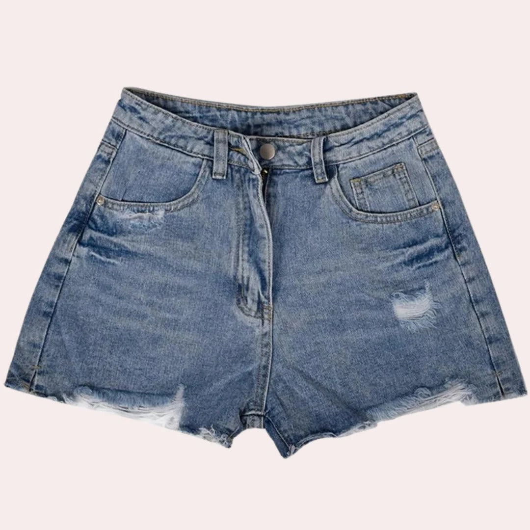 Kurze Jeansshorts für Damen aus Denim für Sommer, Urlaub und Festival – vielseitig kombinierbar, pflegeleicht, Größen XS bis XL