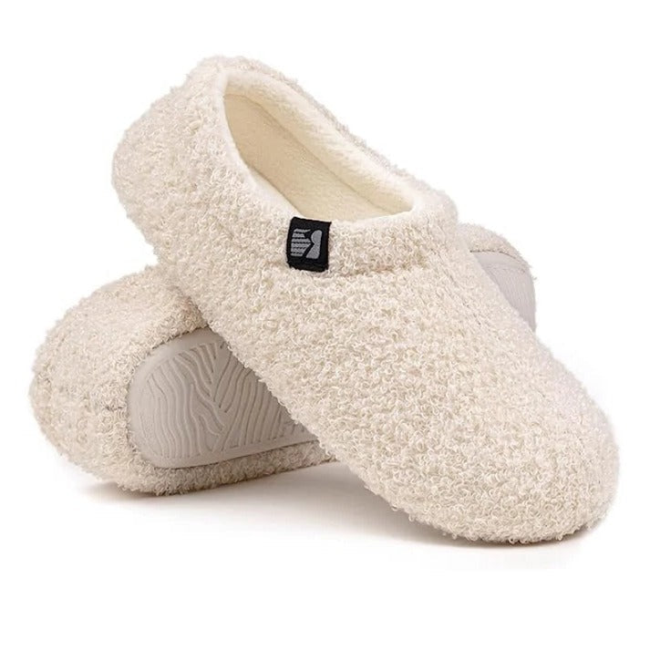 Geschlossene Hausschuhe mit Sherpa-Fleece für kalte Tage zu Hause – Memory-Schaum, leise Gummisohle, maschinenwaschbar, Größe 5 bis 12, 6 Farben