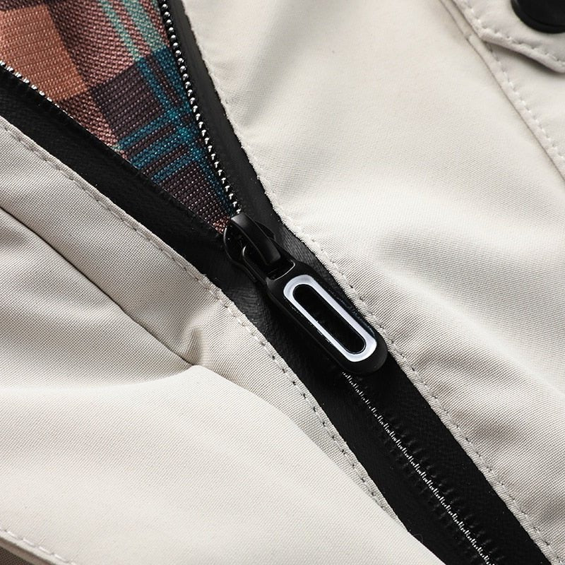 Wind- und wasserdichte Outdoorjacke für Herren mit verstellbarer, abnehmbarer Kapuze für Wandern und Camping – atmungsaktiv, XS bis 2XL, 4 Farben