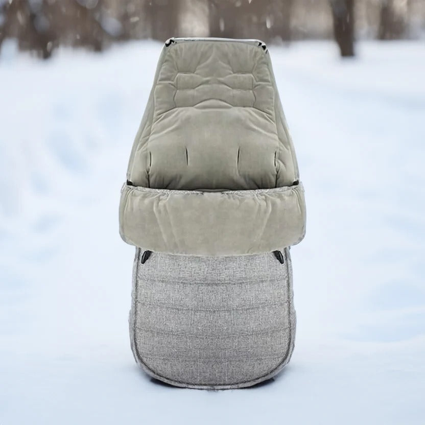 Universal-Fußsack für den Kinderwagen für Herbst und Winter – warm gefüttert, passt auf Kinderwagen und Buggy, Grau, Schwarz oder Rosa